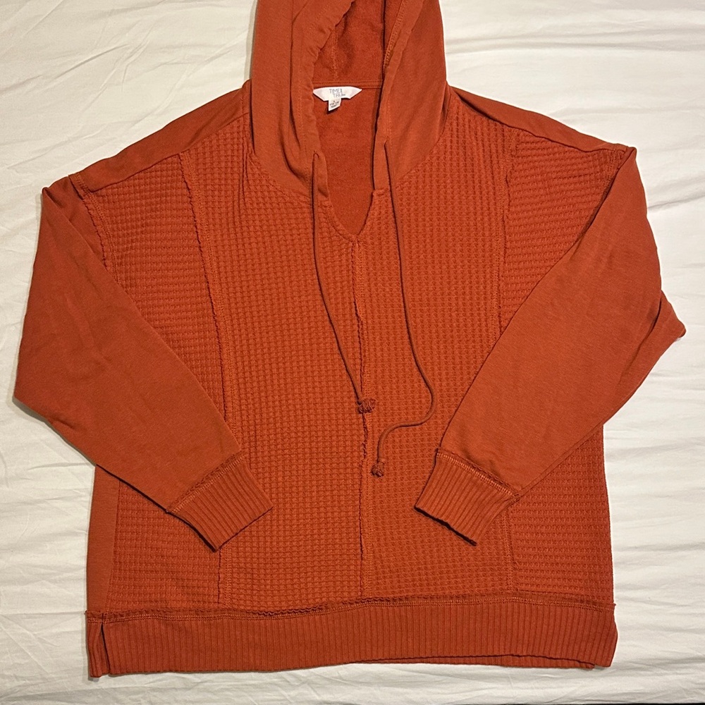 Time and Tru Men's Rust Hoodie Sweater